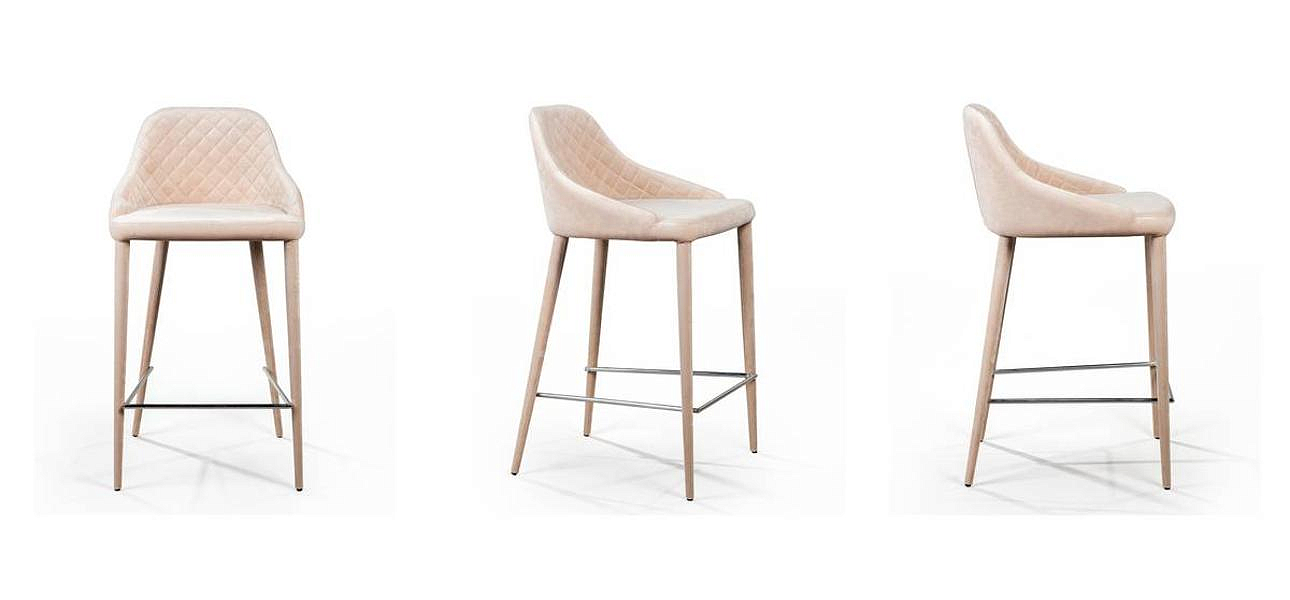 Стул Douglas Rhombus Bar stool Бежевый Велюр Стул Douglas Rhombus Bar stool Бежевый Велюр - Loft-Concept в Брянске