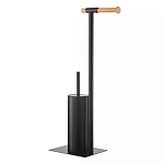 Держатель для туалетной бумаги с ершиком Black Bathroom Accessory варинант исполнения - 3 | Loft Concept в Брянске