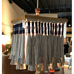 Люстра квадратная плетеная с бахромой Wicker Square Chandelier with Tassels варинант исполнения - 3 | Loft Concept в Брянске