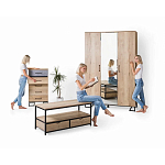 Комод с 3-мя ящиками в стиле лофт Urban Style Space варинант исполнения - 6 | Loft Concept в Брянске