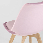Стул с мягким велюровым сиденьем Arvika Pink варинант исполнения - 6 | Loft Concept в Брянске