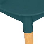 Пластиковый стул на ножках из массива бука Ferret Spiral Green варинант исполнения - 5 | Loft Concept в Брянске