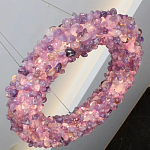 Люстра кргулая из фиолетового хрустального камня Purple Diamond варинант исполнения - 2 | Loft Concept в Брянске