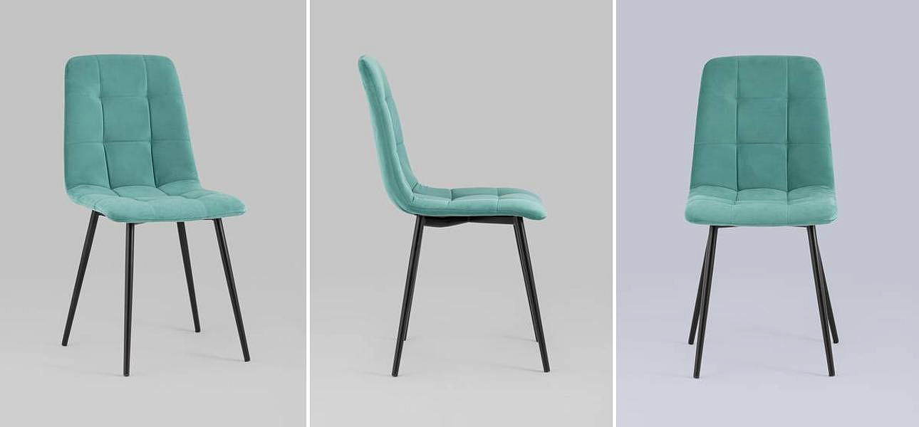 Стул NANCY S-2 Chair Бирюзовый Велюр Стул NANCY S-2 Chair Бирюзовый Велюр - Loft-Concept в Брянске