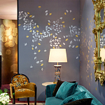 Обои ручная роспись Gingko Colourway SC-98 on Gun Metal dyed silk варинант исполнения - 2 | Loft Concept в Брянске