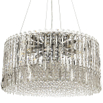 Круглая люстра с металлическими и хрустальными подвесками Bonnay Crystal Chrome Chandelier варинант исполнения - 5 | Loft Concept в Брянске
