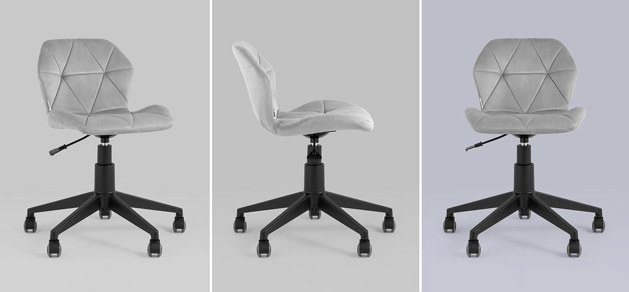 Офисный Стул Jeroen Chair Серый Велюр Офисный Стул Jeroen Chair Серый Велюр - Loft-Concept в Брянске