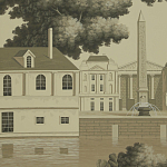 Обои ручная роспись Monuments of Paris Terre Foncée on scenic paper варинант исполнения - 3 | Loft Concept в Брянске