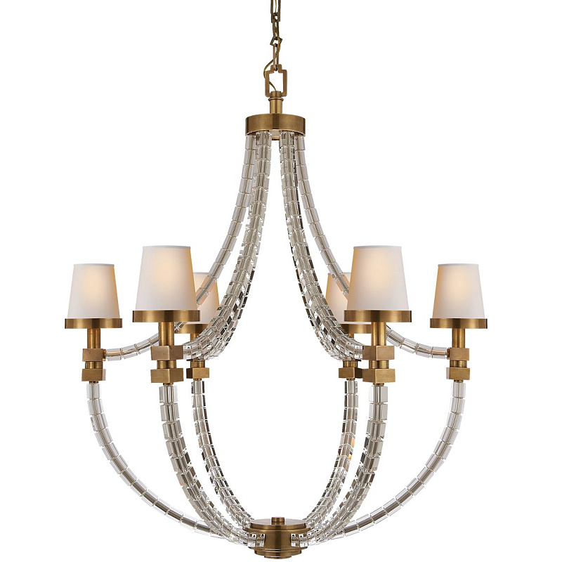 Люстра Crystal Cube Basket Chandelier Латунь Прозрачный Люстра Crystal Cube Basket Chandelier Латунь Прозрачный в Брянске | Loft Concept