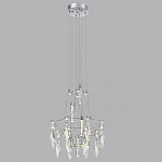 Люстра подвесная из металла с хрустальными подвесками прозрачного цвета Quasar 41 варинант исполнения - 12 | Loft Concept в Брянске