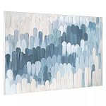 Панно декоративное с ручной росписью Blue Strokes варинант исполнения - 1 | Loft Concept в Брянске
