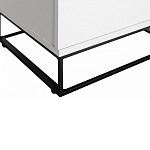 Шкаф-витрина белая с полками и стеклянной дверью Strict Lines варинант исполнения - 5 | Loft Concept в Брянске