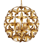 Люстра в форме шара из золотых лепестков Hanging Flowers варинант исполнения - 1 | Loft Concept в Брянске