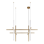 Люстра с 6-ю цилиндрическими плафонами на тонких тросах Trumpet tube варинант исполнения - 6 | Loft Concept в Брянске