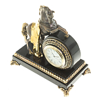 Часы настольные бронзовые с декором в виде коня Horse Stone Clock варинант исполнения - 6 | Loft Concept в Брянске