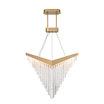 Люстра золотого цвета в форме галочки с каскадом длинных прозрачных трубок Eurofase варинант исполнения - 2 | Loft Concept в Брянске