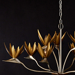 Люстра с плафонами в виде цветов Golden Bird of Paradise варинант исполнения - 6 | Loft Concept в Брянске