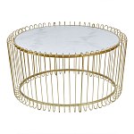 Журнальный столик с столешницей из мрамора на металлическом основании Table Vertical Planes варинант исполнения - 1 | Loft Concept в Брянске