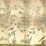 Обои ручная роспись Badminton Deep Rich Gold gilded paper варинант исполнения - 1 | Loft Concept в Брянске