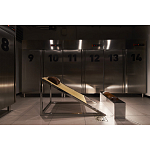 Дизайнерское кресло на металлическом каркасе с подставкой для ног Poltronova Mies Armchair варинант исполнения - 10 | Loft Concept в Брянске