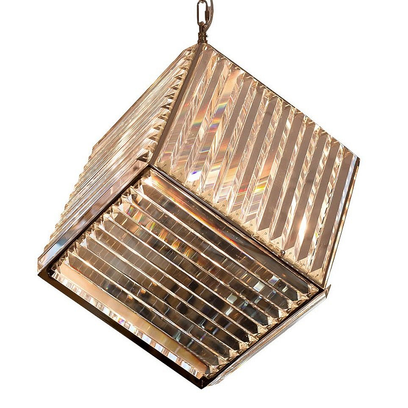 Люстра Cube Jalousie Pendant Глянцевое золото Черный Прозрачный Люстра Cube Jalousie Pendant Глянцевое золото Черный Прозрачный в Брянске | Loft Concept