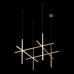 Люстра с 6-ю цилиндрическими плафонами на тонких тросах Trumpet tube варинант исполнения - 5 | Loft Concept в Брянске