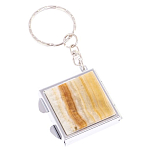 Зеркало брелок складное двухстороннее из натурального камня Оникс Silver Stone Mirrors варинант исполнения - 4 | Loft Concept в Брянске