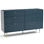 Комод с 6 выдвижными ящиками Scale Ornament Blue Chest of Drawers варинант исполнения - 2 | Loft Concept в Брянске