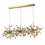 Люстра подвесная из трех частей с металлическими круглыми элементами Terzani Argent варинант исполнения - 2 | Loft Concept в Брянске