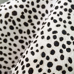 Мебельная ткань Искусственный мех  белый леопард 90 см T5-3 варинант исполнения - 2 | Loft Concept в Брянске