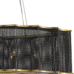 Люстра овальная в сочетании черного и золотого цвета Mesh Lighting варинант исполнения - 1 | Loft Concept в Брянске