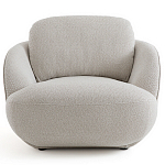 Полукруглое кресло из обивки меланж Halle Melange Armchair варинант исполнения - 3 | Loft Concept в Брянске