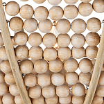 Люстра из деревянных бусин с подвесками в виде капель Wooden Beads варинант исполнения - 4 | Loft Concept в Брянске