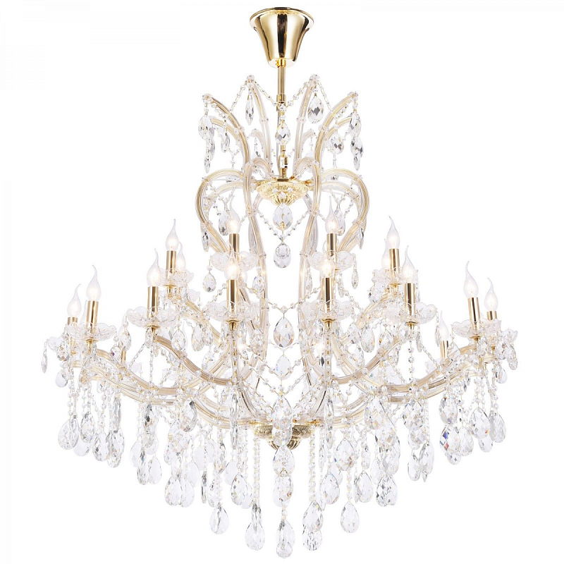 Люстра Pasquale Chandelier 24 Золотой Прозрачный Люстра Pasquale Chandelier 24 Золотой Прозрачный в Брянске | Loft Concept