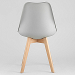 Стул с основой из пластика и мягким сиденьем Arvika Grey варинант исполнения - 5 | Loft Concept в Брянске