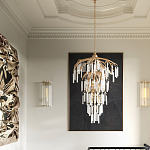 Люстра многоярусная с трубчатыми подвесками Dripping Crystals варинант исполнения - 4 | Loft Concept в Брянске