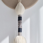 Аксессуар на стену диск из нитей Wall Decor White Thread Disc  варинант исполнения - 2 | Loft Concept в Брянске