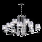 Люстра многоярусная с 15-ю цилиндрическими плафонами из стекла Laurent варинант исполнения - 2 | Loft Concept в Брянске