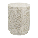 Приставной столик с рисунком из раковин устриц Bone Inlay варинант исполнения - 1 | Loft Concept в Брянске