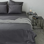 Постельное белье однотонное из сатина темно-серого цвета Eden Line варинант исполнения - 4 | Loft Concept в Брянске