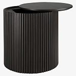 Черный приставной стол с местом для хранения Smart Textured Table варинант исполнения - 1 | Loft Concept в Брянске