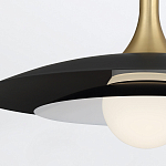 Подвесной светильник с плафоном в форме плоского купола и белой шарообразной лампой Eurofase варинант исполнения - 3 | Loft Concept в Брянске