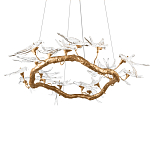 Люстра подвесная с прозрачными стеклянными птичками на ветвях Диаметр 100 см Serip Voa варинант исполнения - 8 | Loft Concept в Брянске