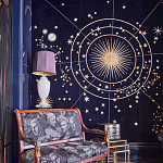 Обои с вышивкой ручной работы Cosmos Original colourway on velvet варинант исполнения - 1 | Loft Concept в Брянске