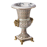 Ваза с овнами из фарфора с бронзовыми элементами Bronze Aries варинант исполнения - 2 | Loft Concept в Брянске