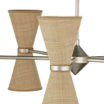 Люстра серебряного цвета с тканевыми абажурами Loft Rope Light варинант исполнения - 1 | Loft Concept в Брянске