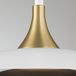 Подвесной светильник с плафоном в форме плоского купола и белой шарообразной лампой Eurofase варинант исполнения - 11 | Loft Concept в Брянске