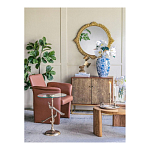 Столик с круглой стеклянной столешницей и корпусом в виде двух павлинов на ветке Table Two Peacocks варинант исполнения - 8 | Loft Concept в Брянске