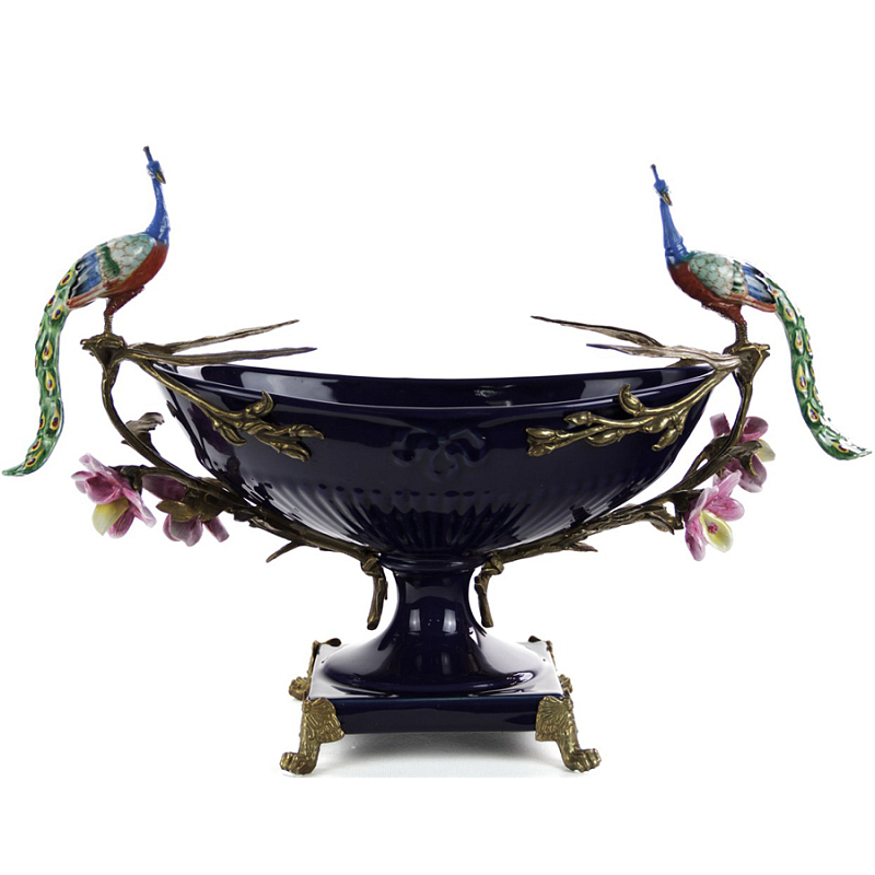 Чаша Deep Blue Peacock Bowl Сапфирово-синий Бронза Мульти Чаша Deep Blue Peacock Bowl Сапфирово-синий Бронза Мульти в Брянске | Loft Concept