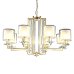 Люстра с 8-ю цилиндрическими плафонами из стекла Laurent варинант исполнения - 1 | Loft Concept в Брянске